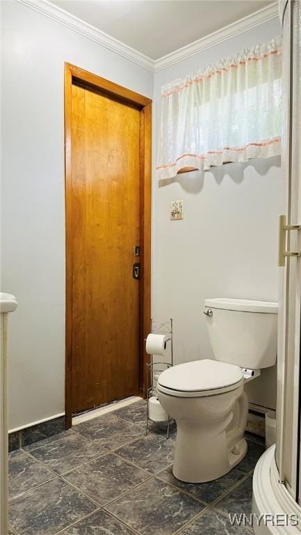 350 S 2nd St, Lewiston, NY 14092 - bathroom with crown molding and toilet