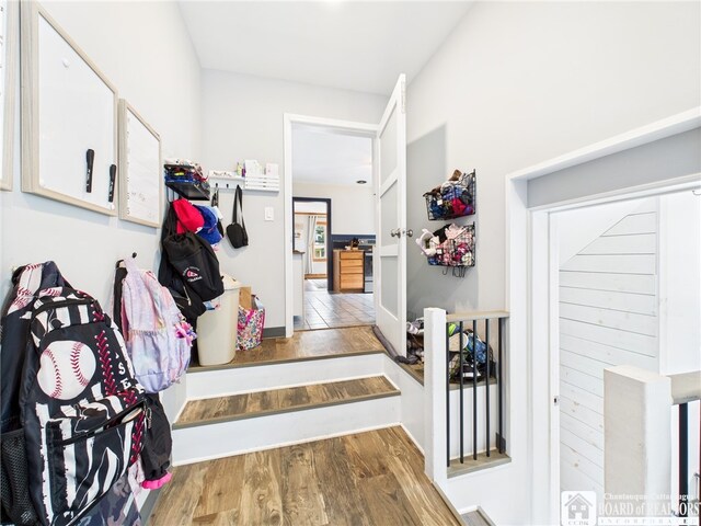 709 Main St, Olean, NY 14760 - hall featuring wood finished floors