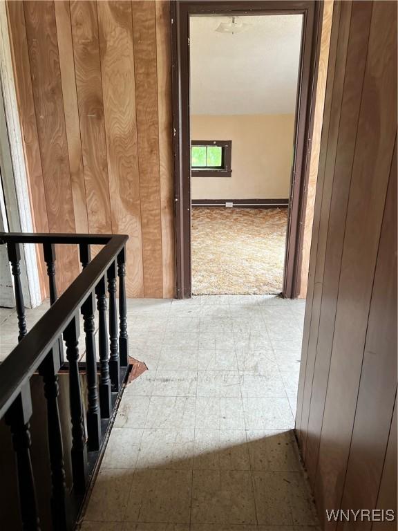 4535 Holley Byron Rd, Clarendon, NY 14470 - corridor featuring wood walls
