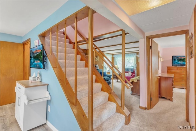 2482 Grand Ave, Niagara Falls, NY 14301 - stairs with carpet and baseboards