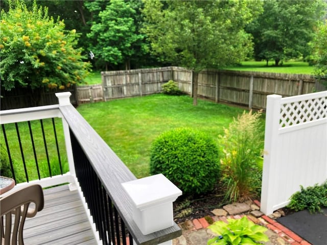 74 Cleveland Ave, Elmira, NY 14905 - fenced backyard featuring a wooden deck