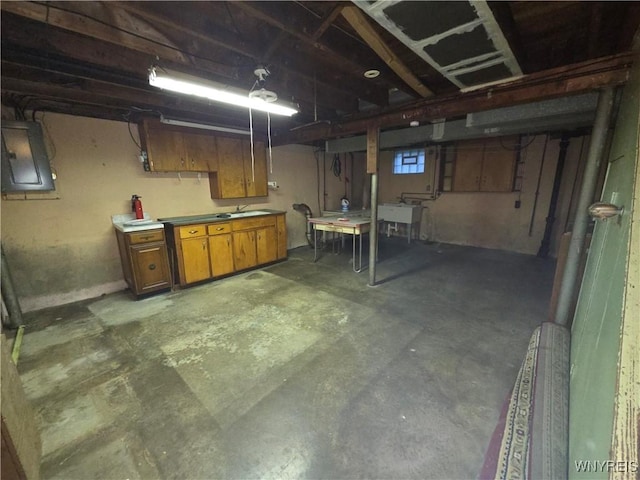 465 18th St, Niagara Falls, NY 14303 - below grade area featuring electric panel and a workshop area