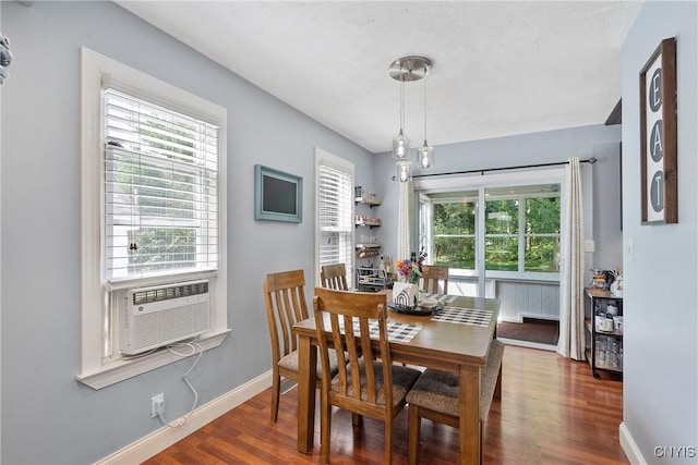 230 Thieme Pl, Utica, NY 13502 - dining room featuring dark wood-style flooring and cooling unit