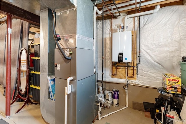 4024 Bond St, Hamburg, NY 14219 - utility room with water heater and heating unit