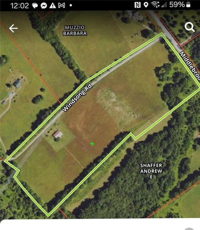 372 Windsong Rd, Harpersfield, NY 13786 - aerial overview of property's location with property parcel outlined