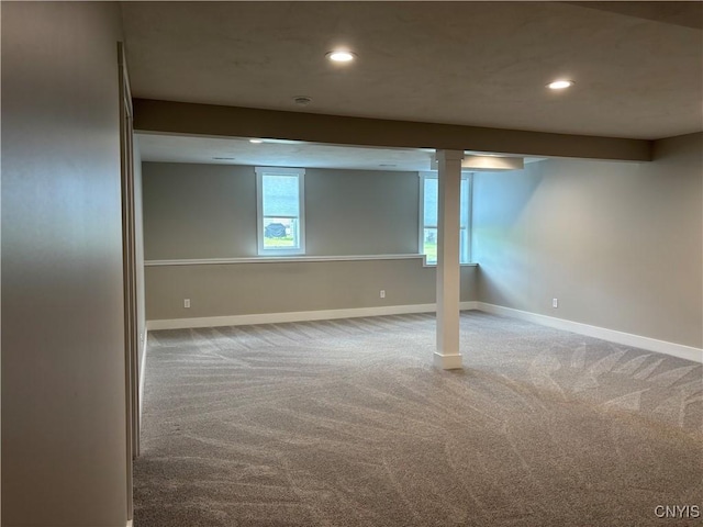 105 Austin Meadows Dr S, Manlius, NY 13104 - basement with carpet flooring and recessed lighting