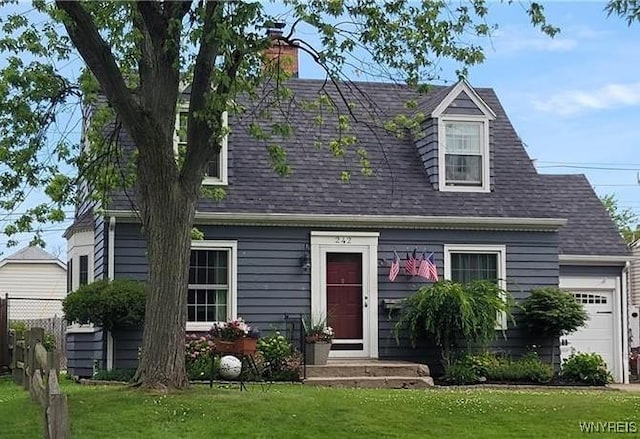 242 Northwood Dr, Tonawanda, NY 14223 - cape cod home featuring a chimney and roof with shingles