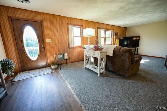 9260 Latus Rd, Paris, NY 13318 - entrance foyer featuring baseboards and wood walls