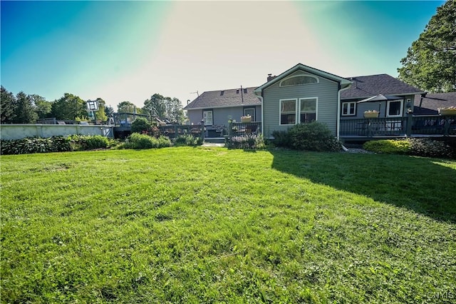 9260 Latus Rd, Paris, NY 13318 - view of grassy yard featuring a deck