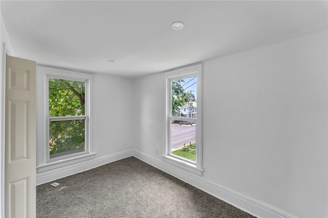 503 Main St, Oneonta, NY 13820 - unfurnished room featuring dark carpet and healthy amount of natural light