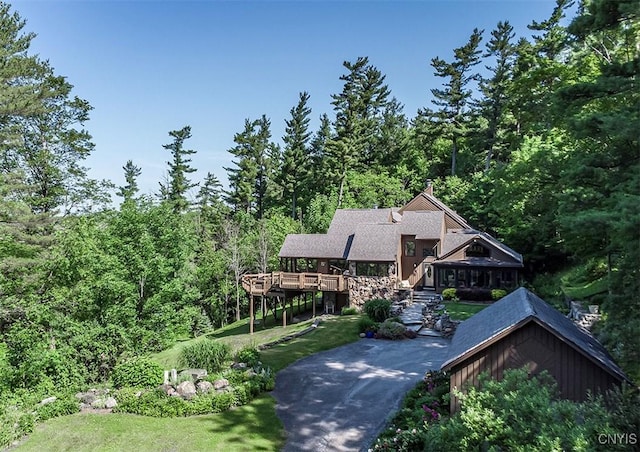1929 Chard Rd, Cazenovia, NY 13035 - view from above of property with a forest