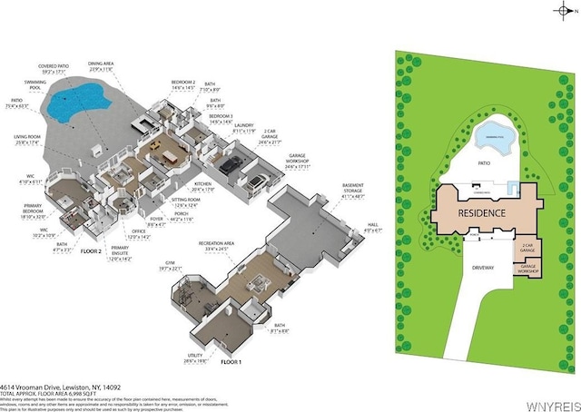4614 Vrooman Dr, Lewiston, NY 14092 - view of floor plan / room layout