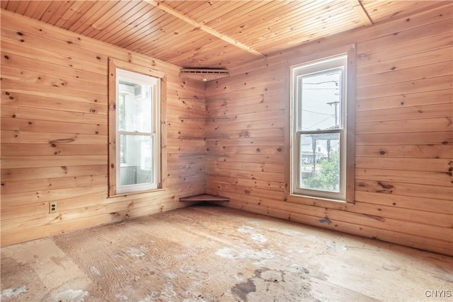 662 Burchard St, Watertown City, NY 13601 - spare room featuring wood ceiling, a sauna, and wood walls