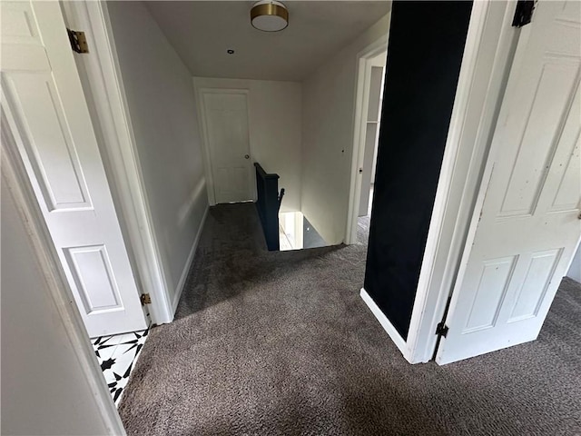 8557 Reeds Corners Rd, Sparta, NY 14437 - hall with carpet floors and an upstairs landing