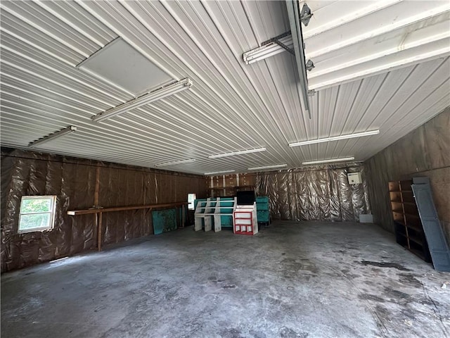 8557 Reeds Corners Rd, Sparta, NY 14437 - garage with wooden walls