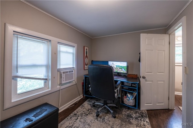 1 Mcbride St, Kirkland, NY 13323 - office space featuring wood finished floors, crown molding, and cooling unit
