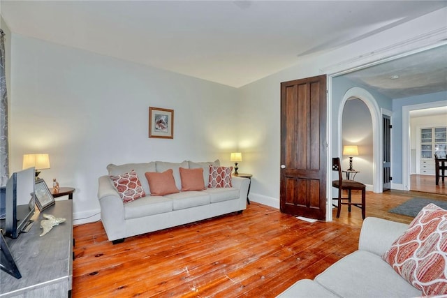 2360 Harris Rd, Palmyra, NY 14522 - living area with baseboards and hardwood / wood-style flooring