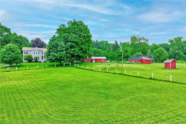 2360 Harris Rd, Palmyra, NY 14522 - view of yard with a shed and a barn
