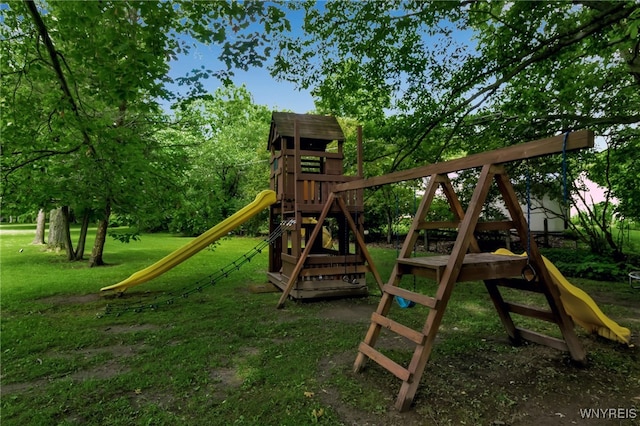 4901 Pineledge Dr W, Clarence, NY 14031 - view of jungle gym with a lawn