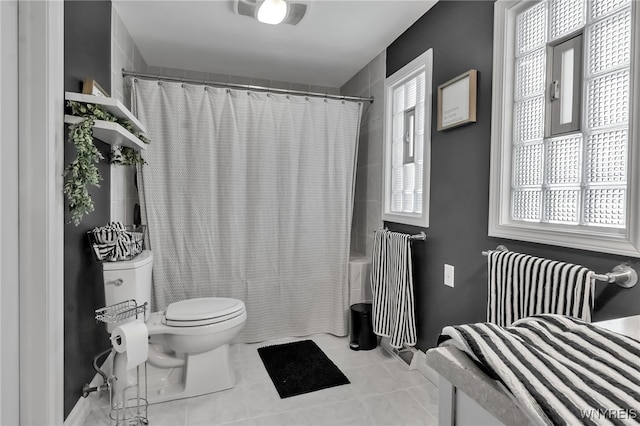 4901 Pineledge Dr W, Clarence, NY 14031 - bathroom with shower / bath combination with curtain and tile patterned flooring