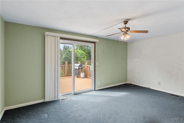 8493 Bubbling Springs Dr, Clay, NY 13027 - carpeted spare room with baseboards and ceiling fan