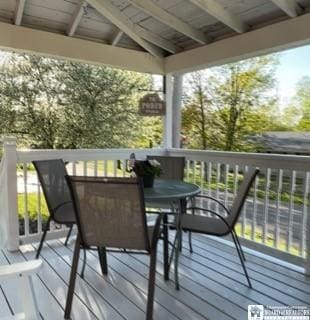 3 Mapleview Ave, Busti, NY 14750 - wooden deck with outdoor dining space