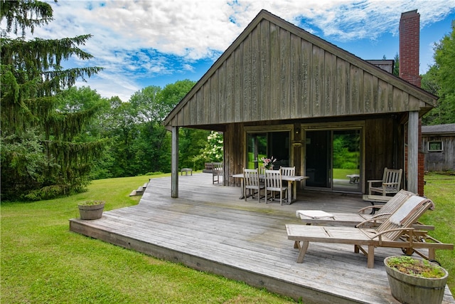 2943 Thompson Hollow Rd, Middletown, NY 12455 - wooden deck with a lawn