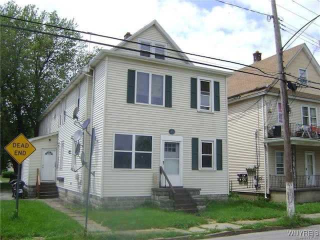 231 Center St, Lackawanna, NY 14218 - view of front facade with entry steps