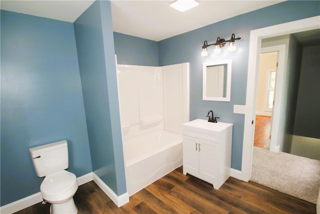 38 Spring St, Sweden, NY 14420 - bathroom with vanity, wood finished floors, and washtub / shower combination