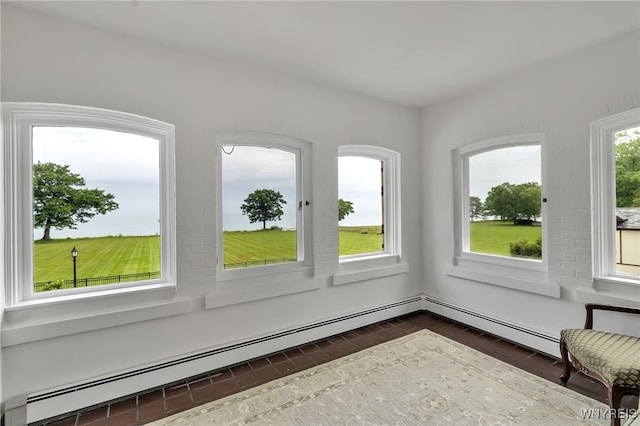 6862 Lake Shore Rd, Evans, NY 14047 - unfurnished room with baseboard heating and dark wood-type flooring