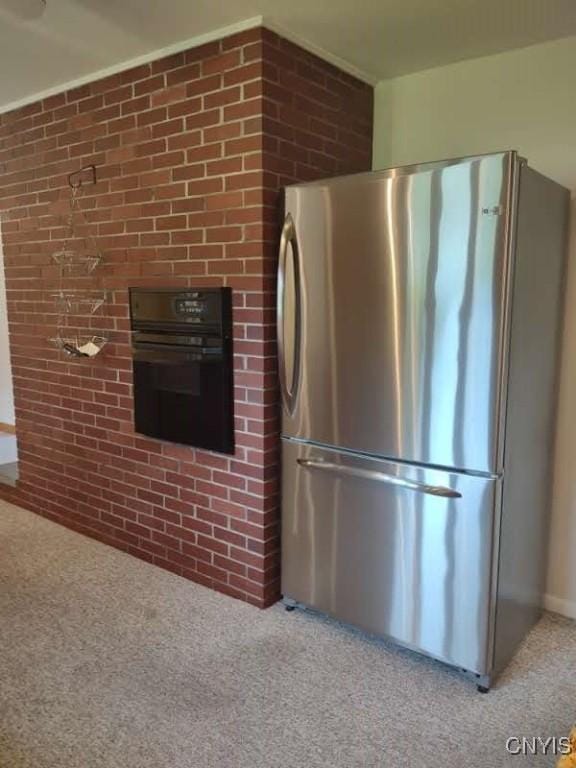 7408 Rome Oriskany Rd, Rome, NY 13440 - kitchen featuring freestanding refrigerator and carpet