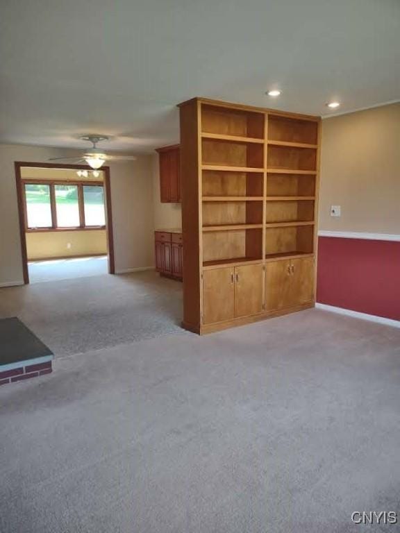 7408 Rome Oriskany Rd, Rome, NY 13440 - spare room with a ceiling fan, recessed lighting, and carpet flooring