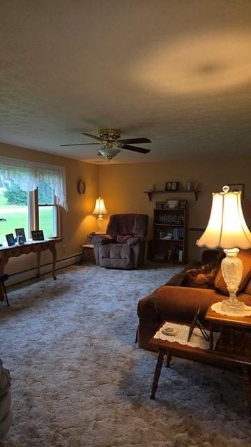 8198 Rte 46, Keating Town, PA 16749 - living room featuring ceiling fan and carpet