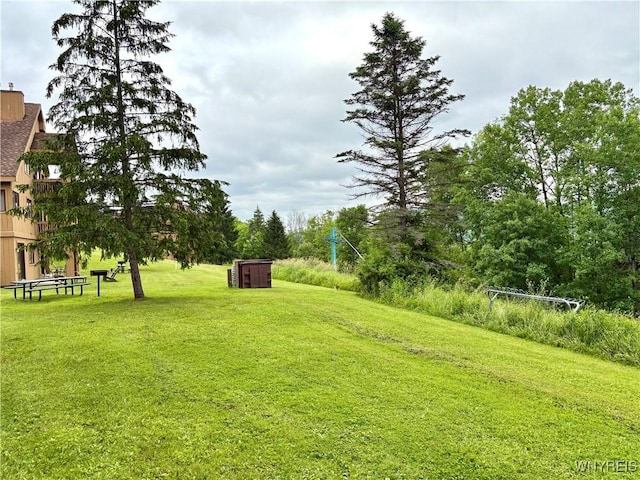 G103 Snowpine Vlg, Great Valley, NY 14741 - view of grassy yard with a storage shed