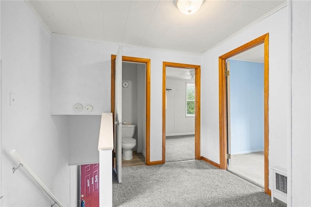 113 Myrtle St, Leroy, NY 14482 - bathroom featuring toilet and ornamental molding