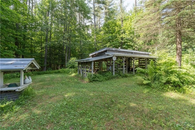7259 Number Four Rd, Watson, NY 13367 - view of yard featuring a forest view