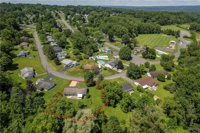 16 Vine Cir, Whitestown, NY 13492 - aerial view of property and surrounding area with property parcel outlined