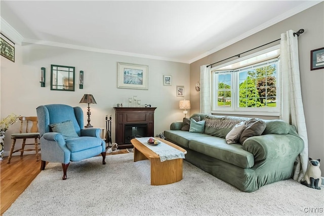 16 Vine Cir, Whitestown, NY 13492 - living area featuring ornamental molding and wood finished floors