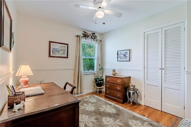 16 Vine Cir, Whitestown, NY 13492 - office featuring light wood finished floors and ceiling fan