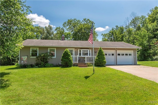 16 Vine Cir, Whitestown, NY 13492 - ranch-style home with an attached garage, driveway, and a front yard