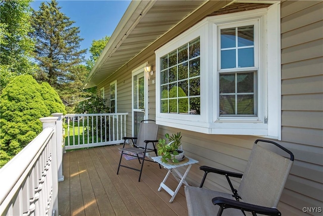 16 Vine Cir, Whitestown, NY 13492 - view of wooden terrace