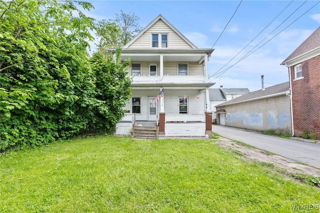 1810 Niagara St, Niagara Falls, NY 14303 - traditional style home with covered porch and a front yard