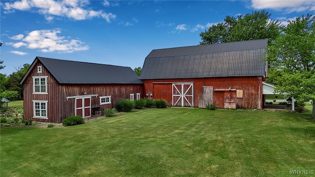 2244 Lockport Olcott Rd, Newfane, NY 14108 - view of barn featuring a yard