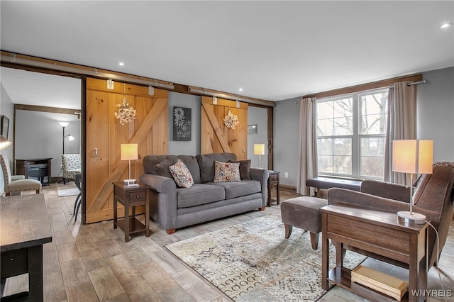 2244 Lockport Olcott Rd, Newfane, NY 14108 - living area with light wood-style floors and recessed lighting