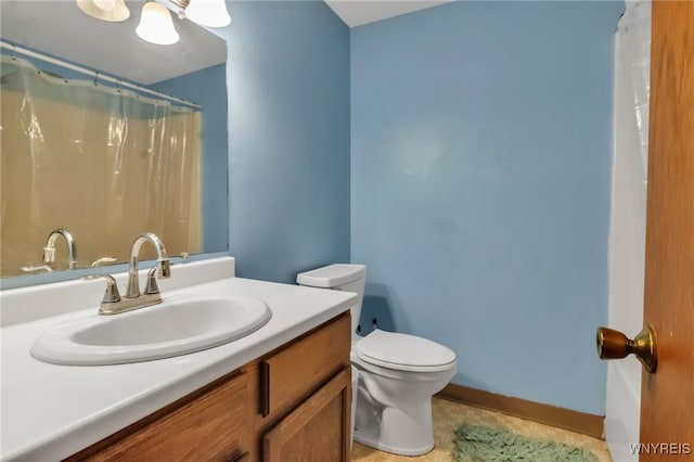 6192 Thornwood Dr, Boston, NY 14075 - full bathroom featuring vanity, a shower with curtain, and tile patterned floors