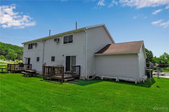 6192 Thornwood Dr, Boston, NY 14075 - back of house featuring a deck and a lawn