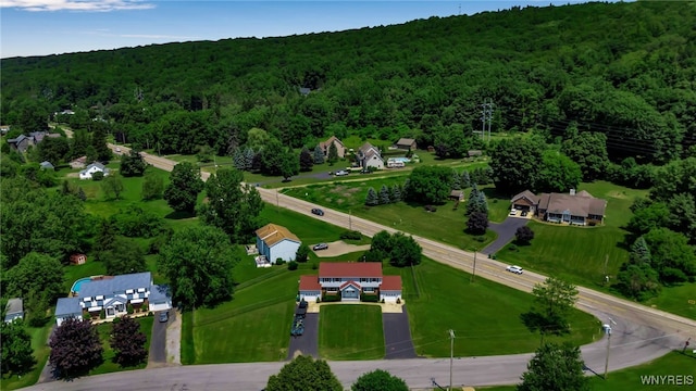 6192 Thornwood Dr, Boston, NY 14075 - aerial overview of property's location featuring a heavily wooded area