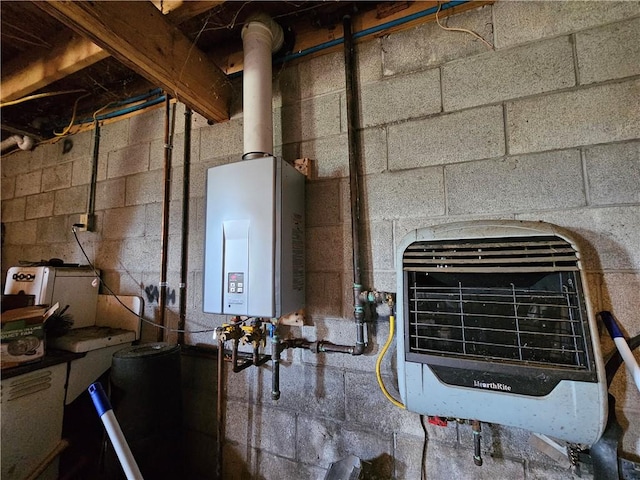 2857 County Route 84, Troupsburg, NY 14885 - utility room featuring water heater and heating unit