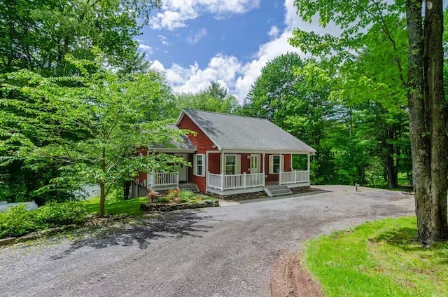 1565 Tupper Hill Rd, Franklin, NY 13775 - view of front of house featuring a porch and dirt driveway