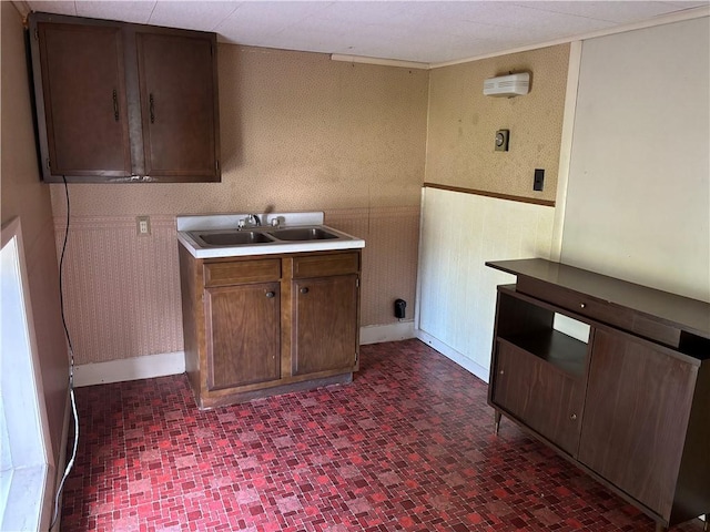 21 Main St, Maryland, NY 12155 - kitchen with wallpapered walls and light countertops